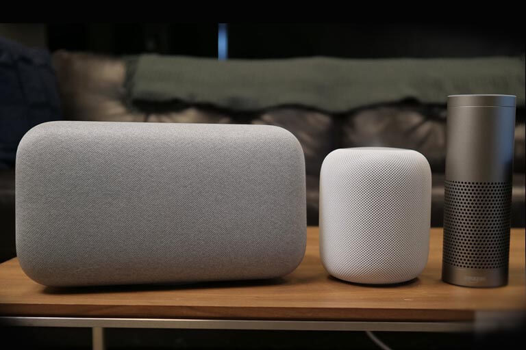 Smart speakers from Google Amazon and Apple
